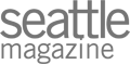 The image features the text "seattle magazine" in a gray, modern font against a transparent background.